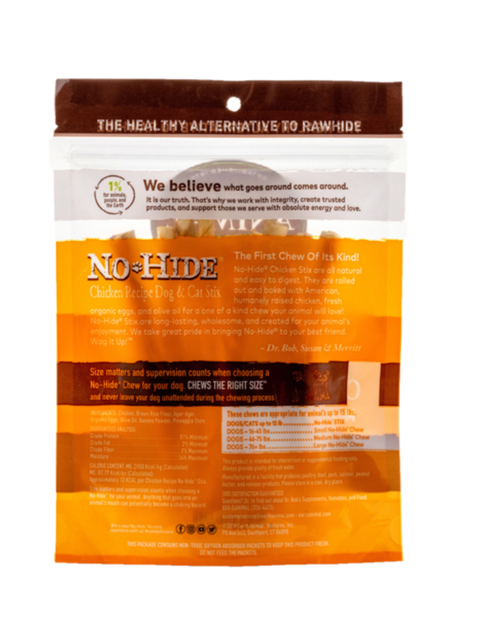 Earth Animal EARTH ANIMAL DOG NO-HIDE CHICKEN STIX 10 PACK