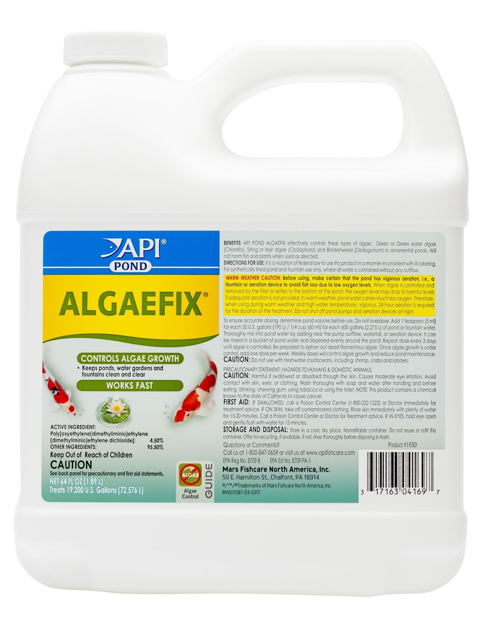 MARS FISHCARE NORTH AMERICA API POND ALGAEFIX 64 OZ