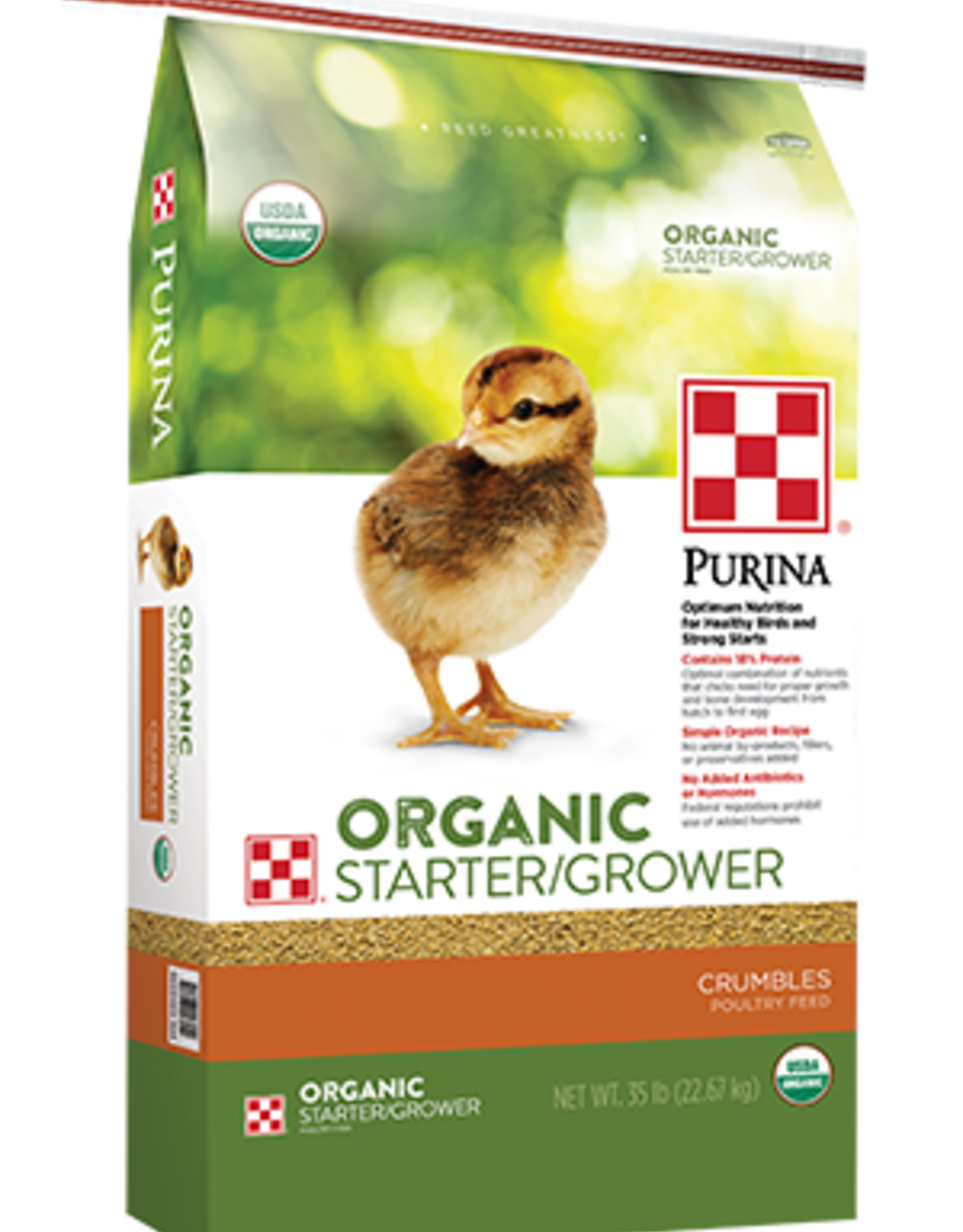 Purina Mills ORGANIC STARTER/GROWER CRUMBLES PURINA 35LBS