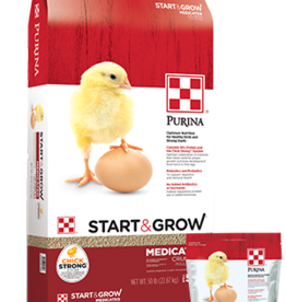 PURINA MILLS, INC. START & GROW MEDICATED 25LBS