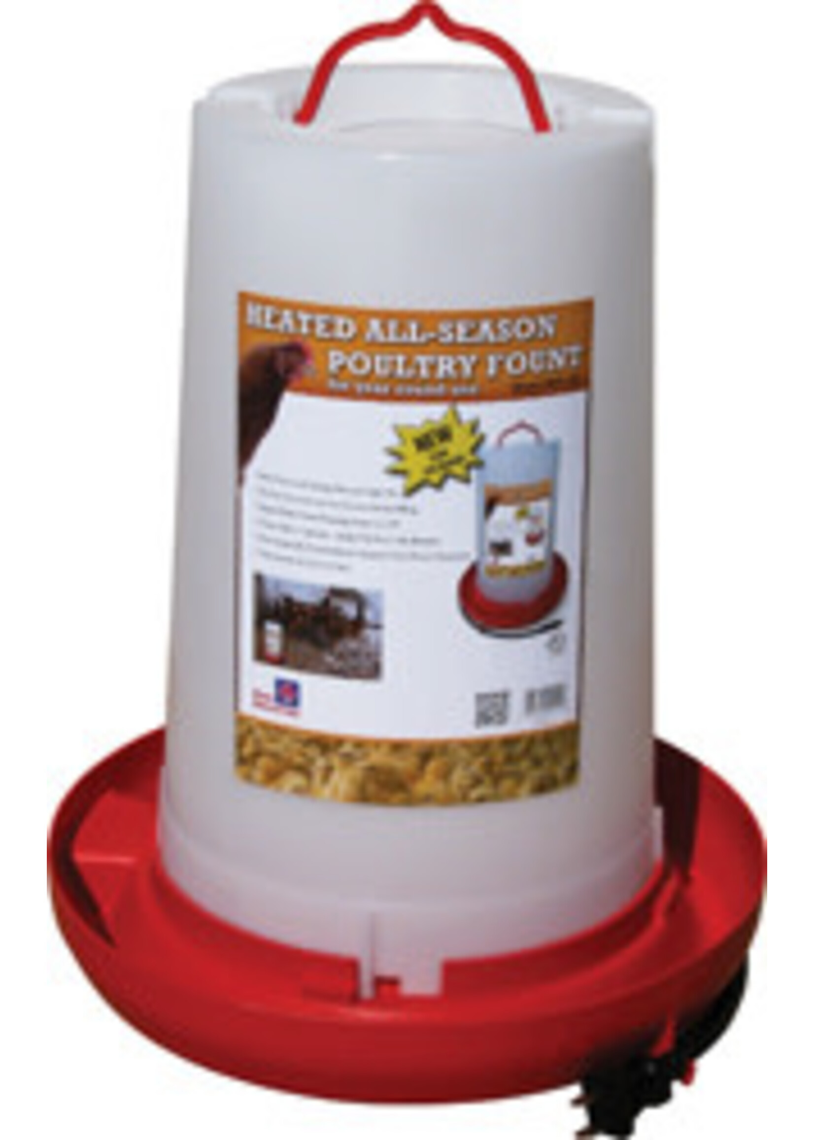 Farm Innovators Farm Innovators HPF-100 Heated Plastic Poultry Fountain 3 Gallons