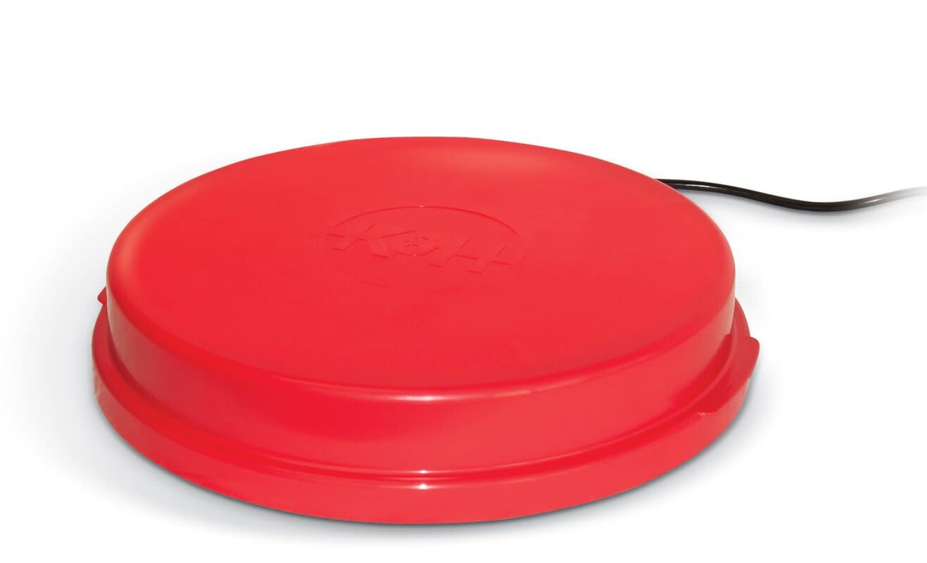 HEATED POULTRY WATER BASE 80W RED Pickering Valley Feed & Farm Store