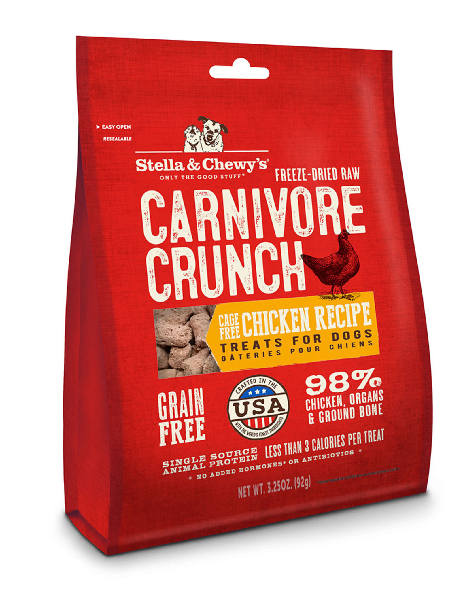 Stella & Chewy's Stella & Chewy's Carnivore Crunch Grain Free Chicken Recipe Freeze Dried Raw Dog Treats 3.25 Oz