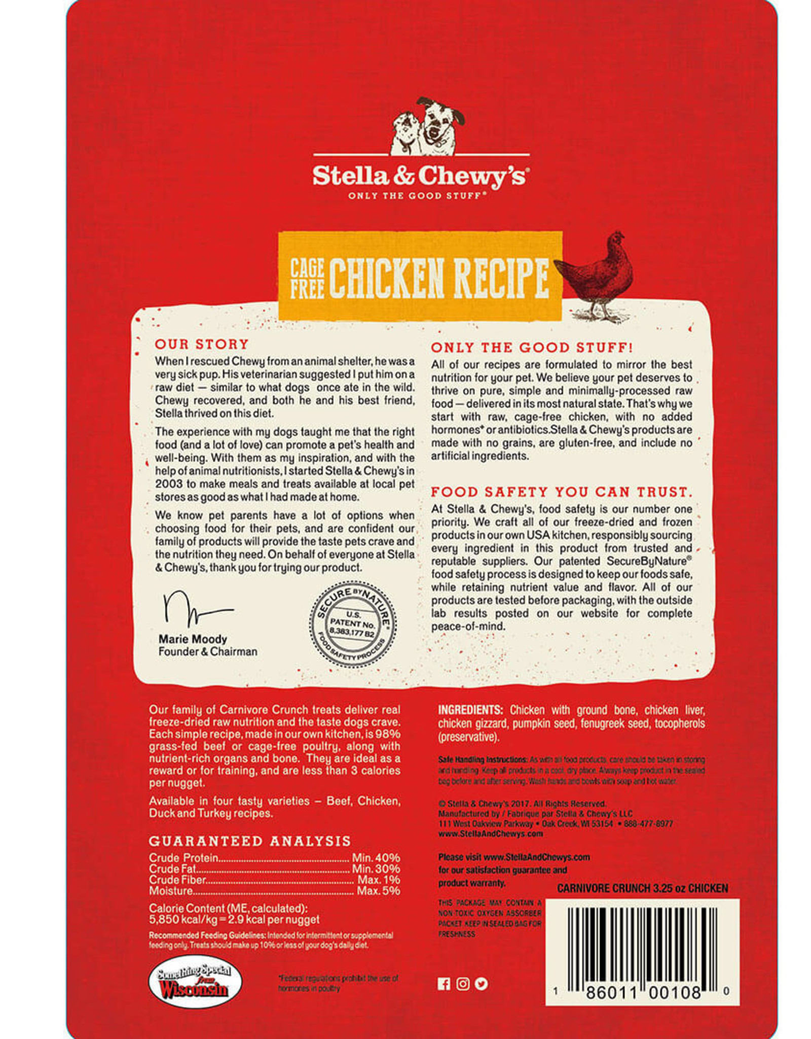 Stella & Chewy's Stella & Chewy's Carnivore Crunch Grain Free Chicken Recipe Freeze Dried Raw Dog Treats 3.25 Oz