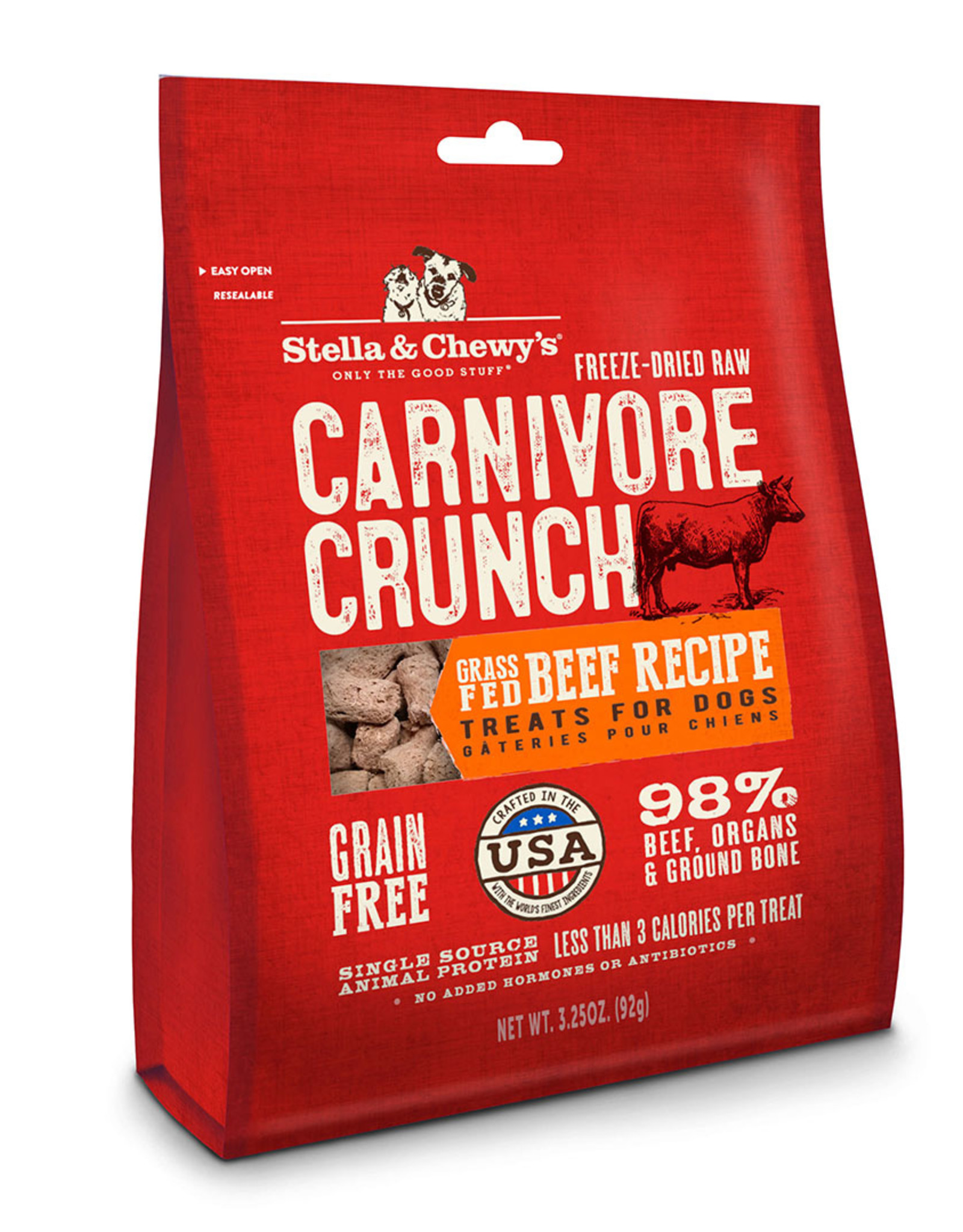 Stella & Chewy's Stella & Chewy's Carnivore Crunch Grain Free Beef Recipe Freeze Dried Raw Dog Treats 3.25 Oz