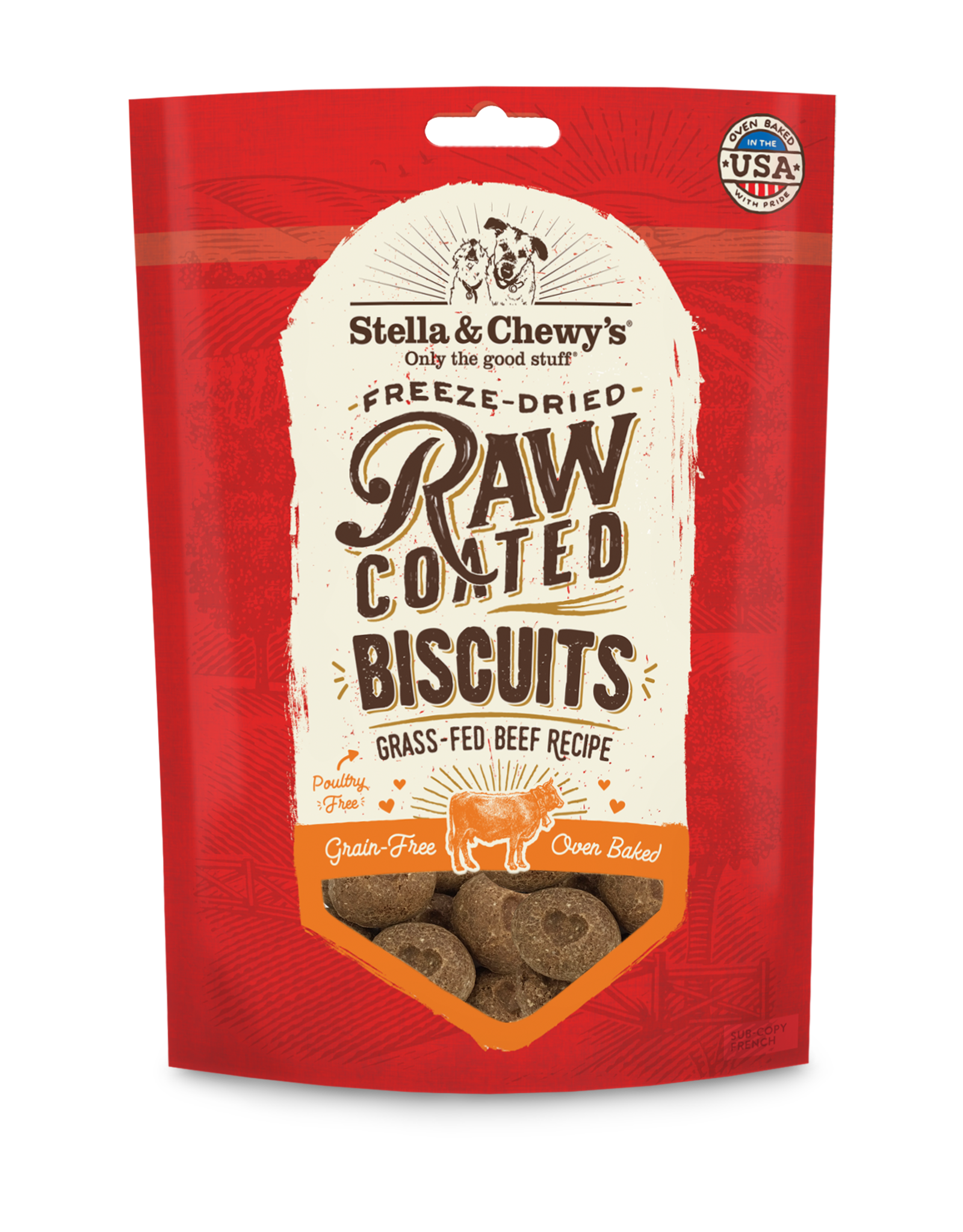 STELLA & CHEWY'S LLC STELLA & CHEWY'S RAW COATED BEEF BAKED BISCUIT