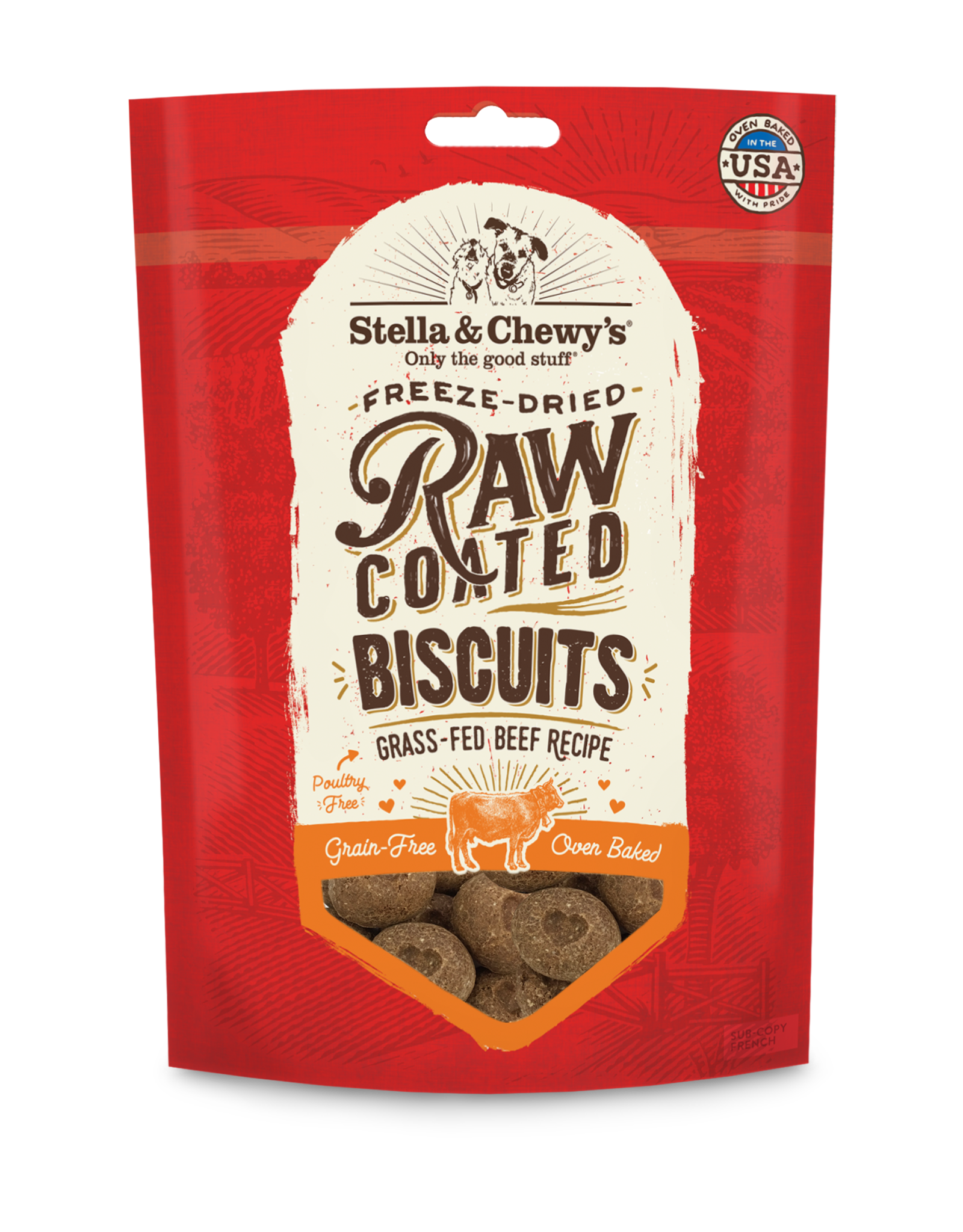 Stella & Chewy's Stella & Chewy's Raw Coated Biscuits Grass Fed Beef Recipe Dog Treats 9 Oz
