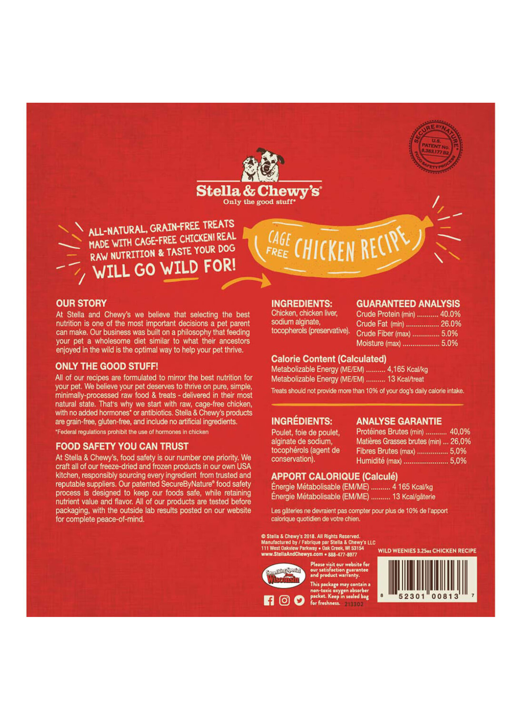 Stella & Chewy's Stella & Chewy's Wild Weenies Chicken Recipe Dog Treats 3.25 Oz