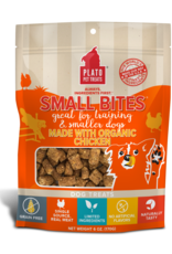 PLATO PET TREATS PLATO DOG SMALL BITES GRAIN FREE ORGANIC CHICKEN 6OZ