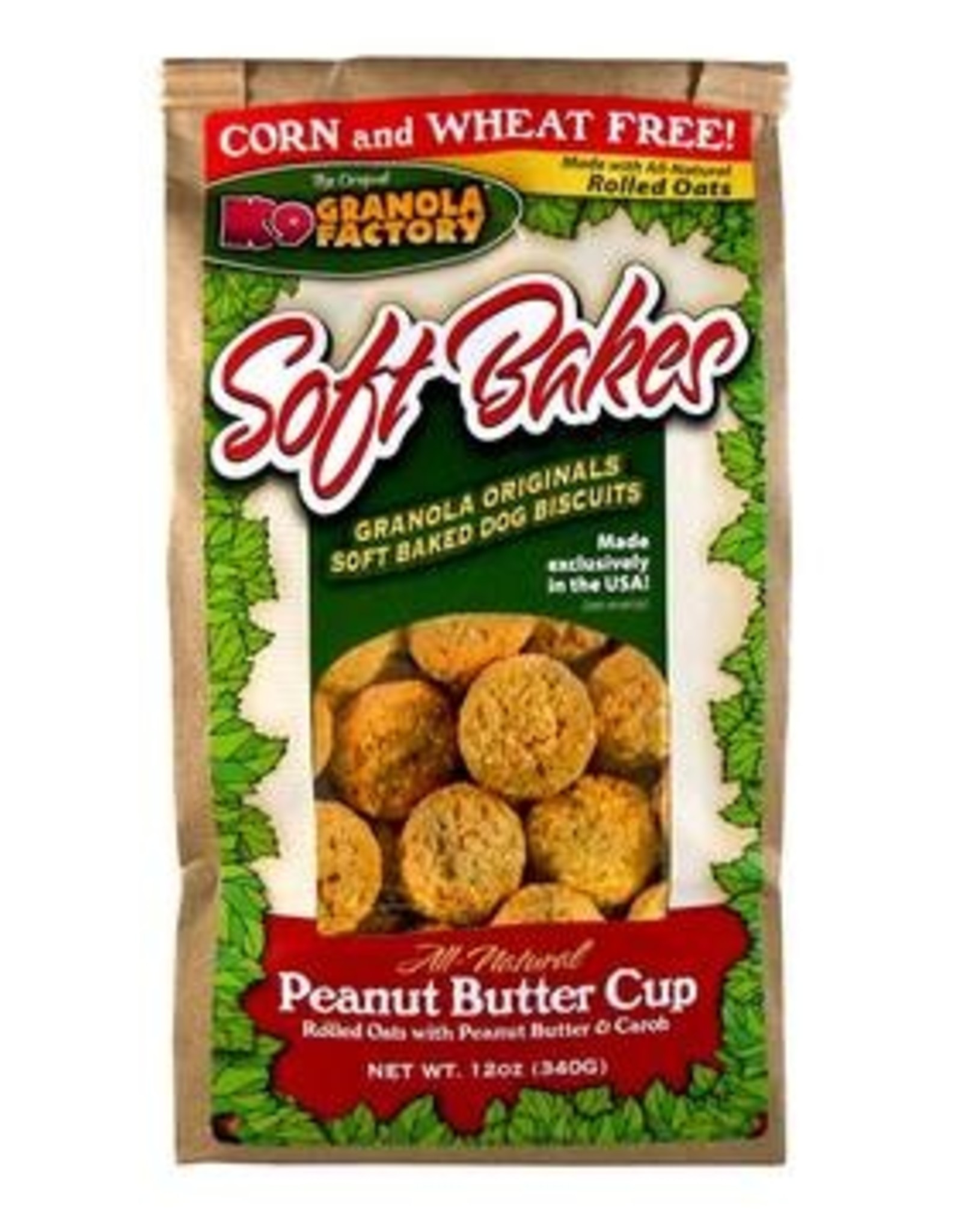 K9 GRANOLA FACTORY K9 GRANOLA FACTORY BISCUITS SOFT BAKES PEANUT BUTTER CUP 12OZ