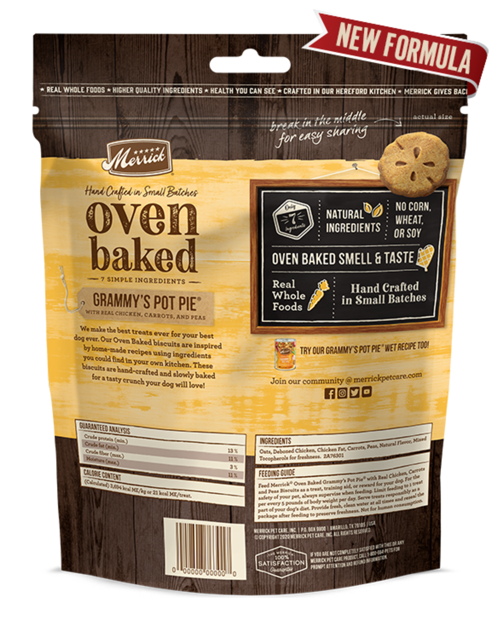 Merrick Merrick Oven Baked GRAMMY'S CHICKEN POT PIE Dog Treats 11 oz