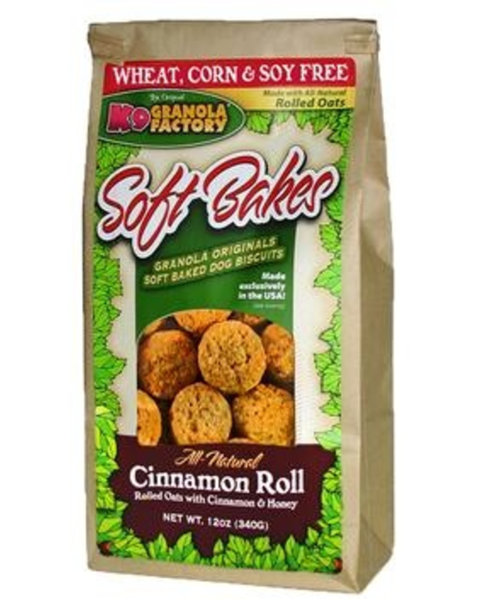 K9 GRANOLA FACTORY K9 GRANOLA FACTORY BISCUITS SOFT BAKES CINNAMON ROLL 12OZ