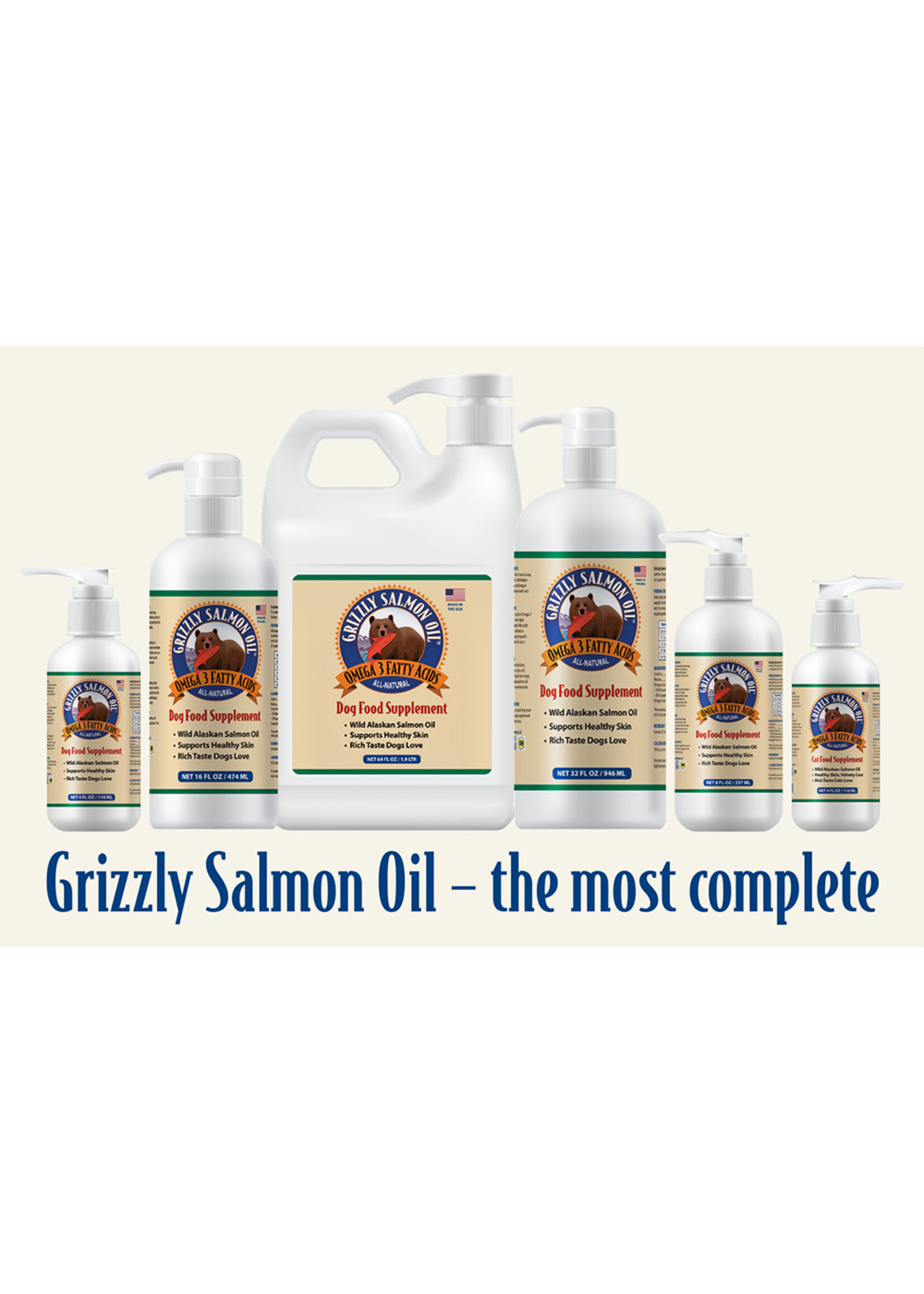 Grizzly Pet Products GRIZZLY SALMON OIL 4OZ