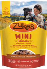 Zuke's ZUKES MINI NATURALS PEANUT BUTTER & OATS 6OZ
