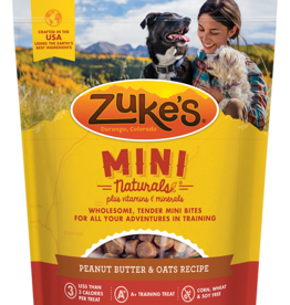 ZUKES PERFORM PET NUTRITION ZUKES MINI NATURALS PEANUT BUTTER & OATS 6OZ