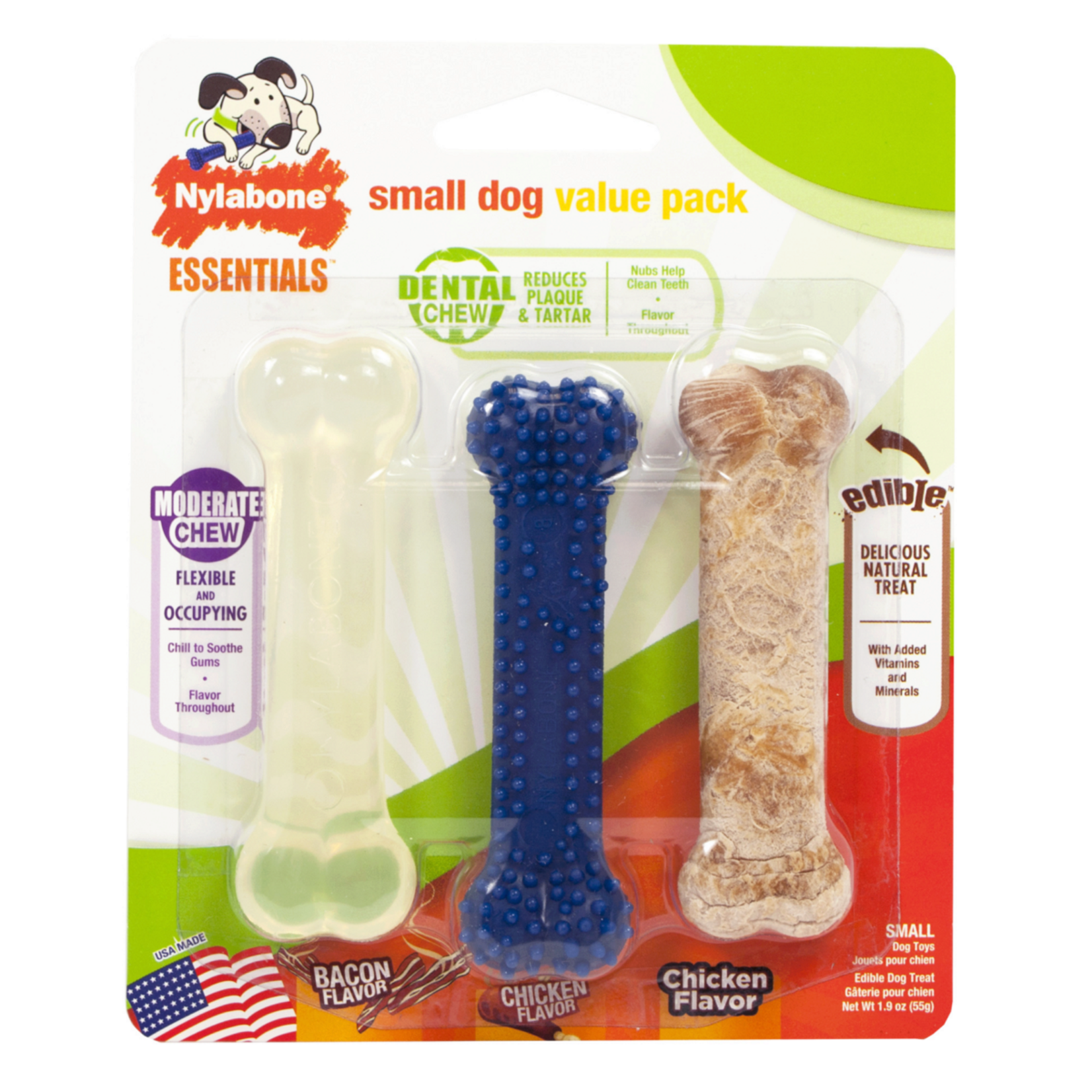 Nylabone Nylabone Flexi Chew Small Dog Toy Value Pack