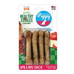 Nylabone Nylabone Healthy Edibles PUPPY PALS VARIETY CHEW LAMB & APPLE 4PK