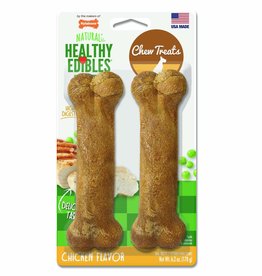 Nylabone Nylabone Healthy Edibles Natural Chicken Flavored Dog Treats - Medium 2 Pack