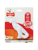 Nylabone Nylabone Power Chew Dental Dinosaur Dog Toy Chicken White - Small