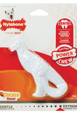 Nylabone Nylabone Power Chew Dental Dinosaur Dog Toy Chicken White - Small