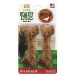 Nylabone Nylabone Healthy Edibles Wild Bison Dog Treat Bone - Medium 2 Pack