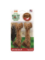 Nylabone Nylabone Healthy Edibles Wild Bison Dog Treat Bone - Medium 2 Pack