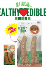 Nylabone Nylabone Healthy Edibles Wild Antler Natural Venison Dog Chew Treats - Medium 2 Count
