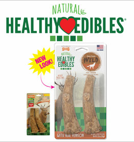 Nylabone Nylabone Healthy Edibles Wild Antler Natural Venison Dog Chew Treats - Medium 2 Count