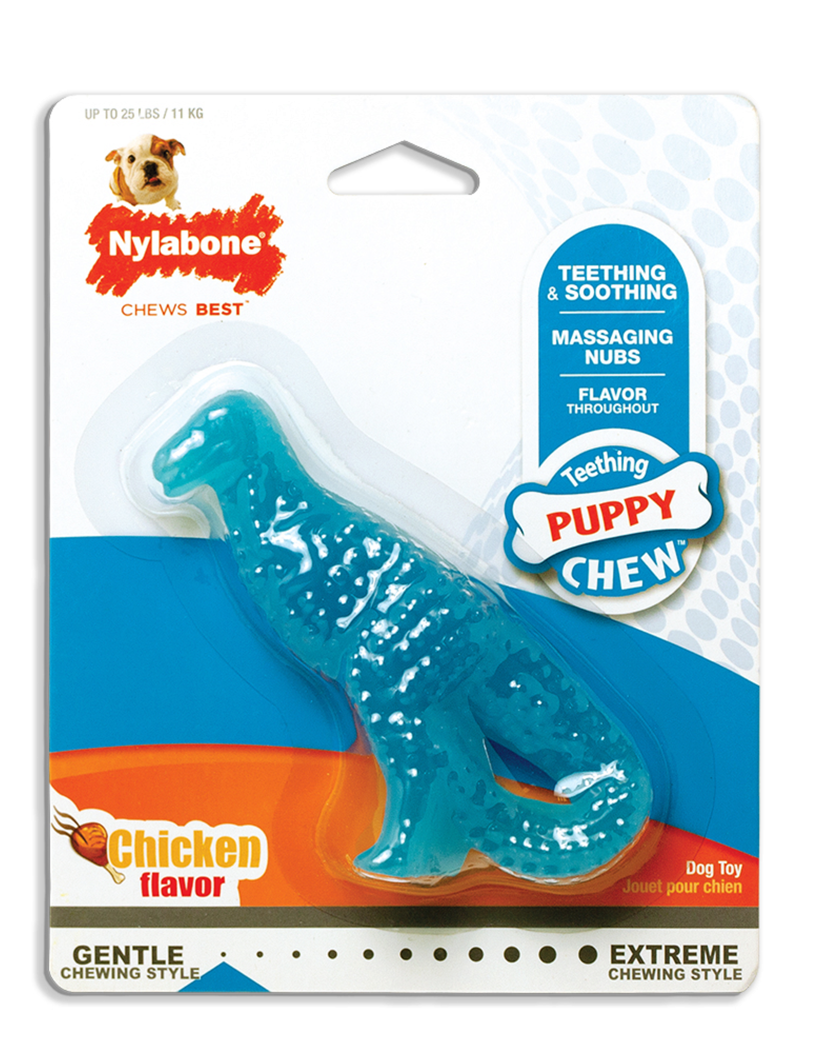 Nylabone Nylabone Puppy Dino Chicken Flavor Dog Toy - Small