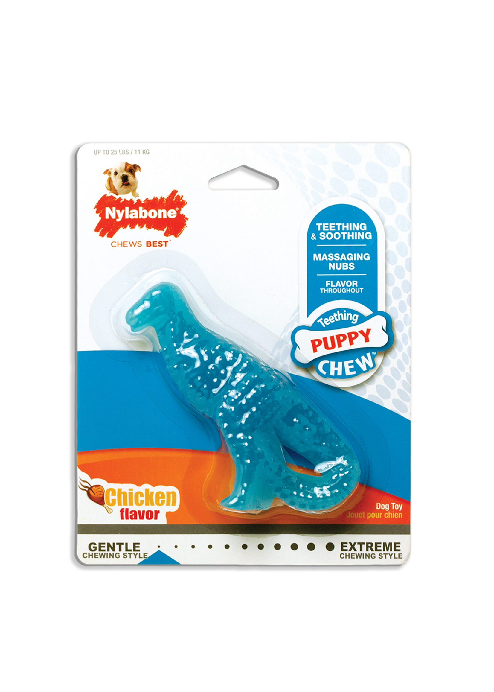 Nylabone Nylabone Puppy Dino Chicken Flavor Dog Toy - Small