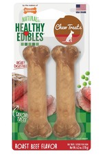 Nylabone NYLABONE EDIBLE ROAST BEEF WOLF-MEDIUM 2PK