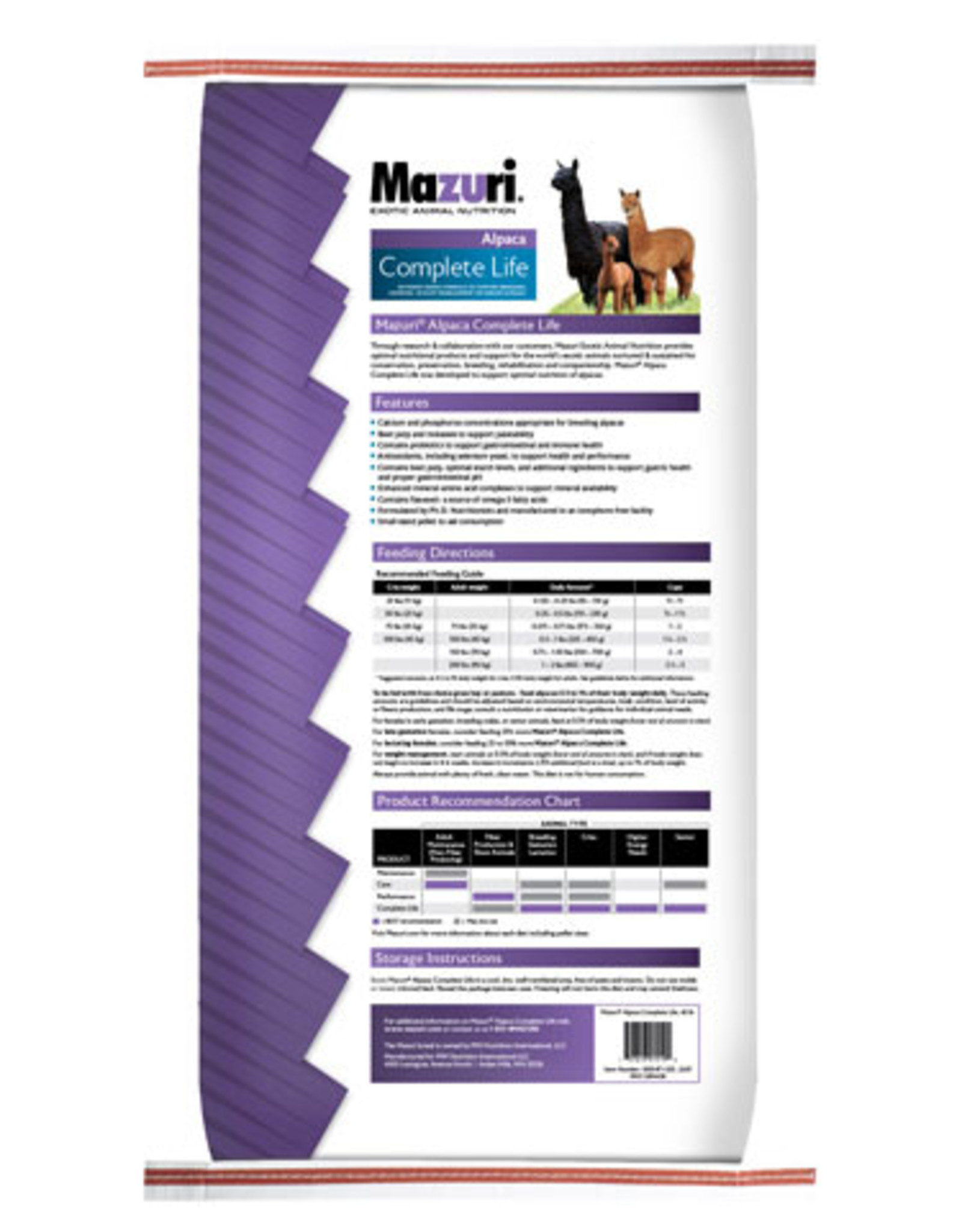 Purina Mills MAZURI ALPACA COMPLETE LIFE (GRO & REPRO) 40LBS