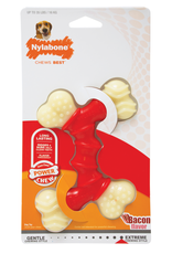 Nylabone Nylabone Double Bone Bacon Dog Chew Toy - Medium