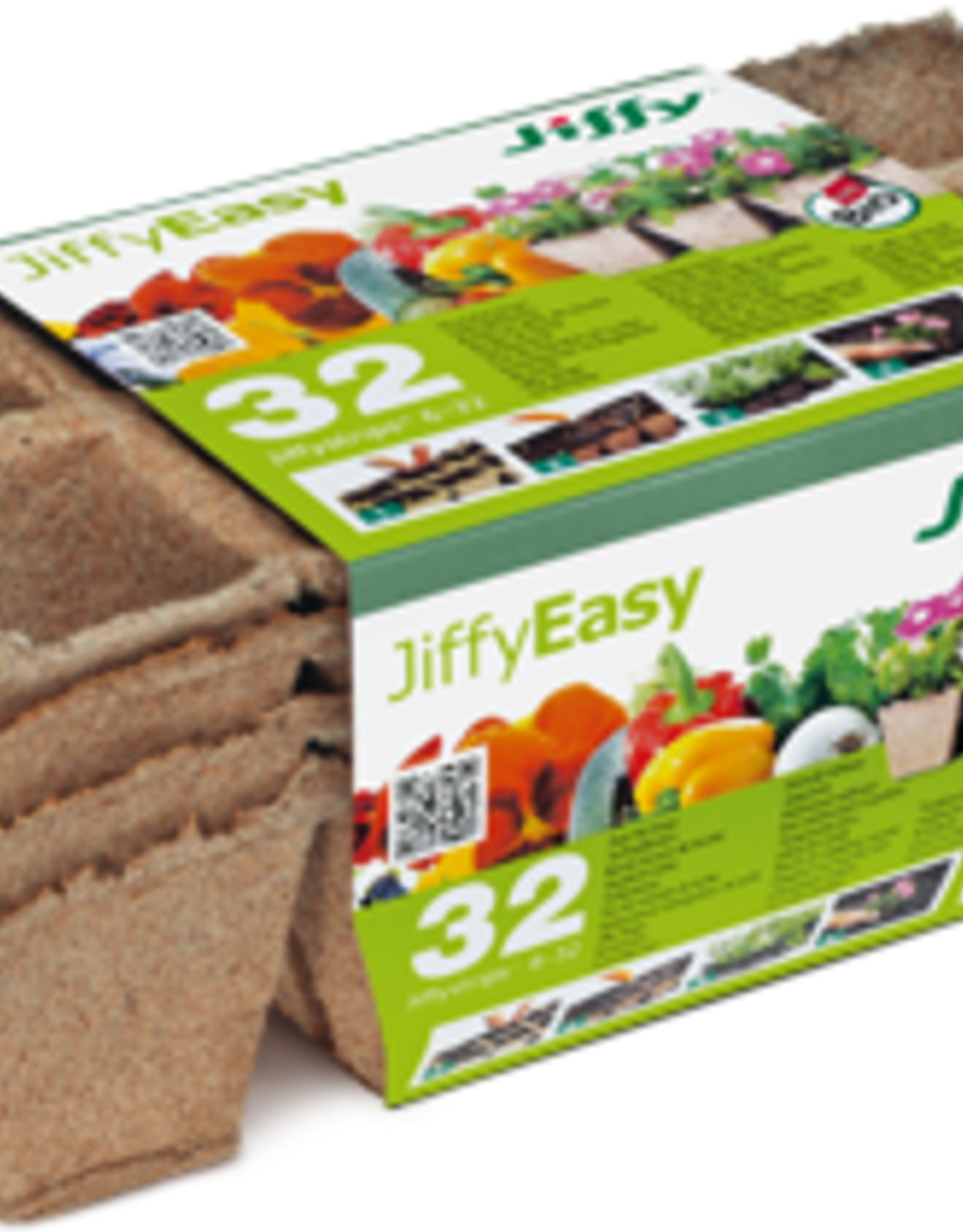 Jiffy Jiffy Biodegradable Seed Starting Peat Strips - 4 Strips (32 Pots)