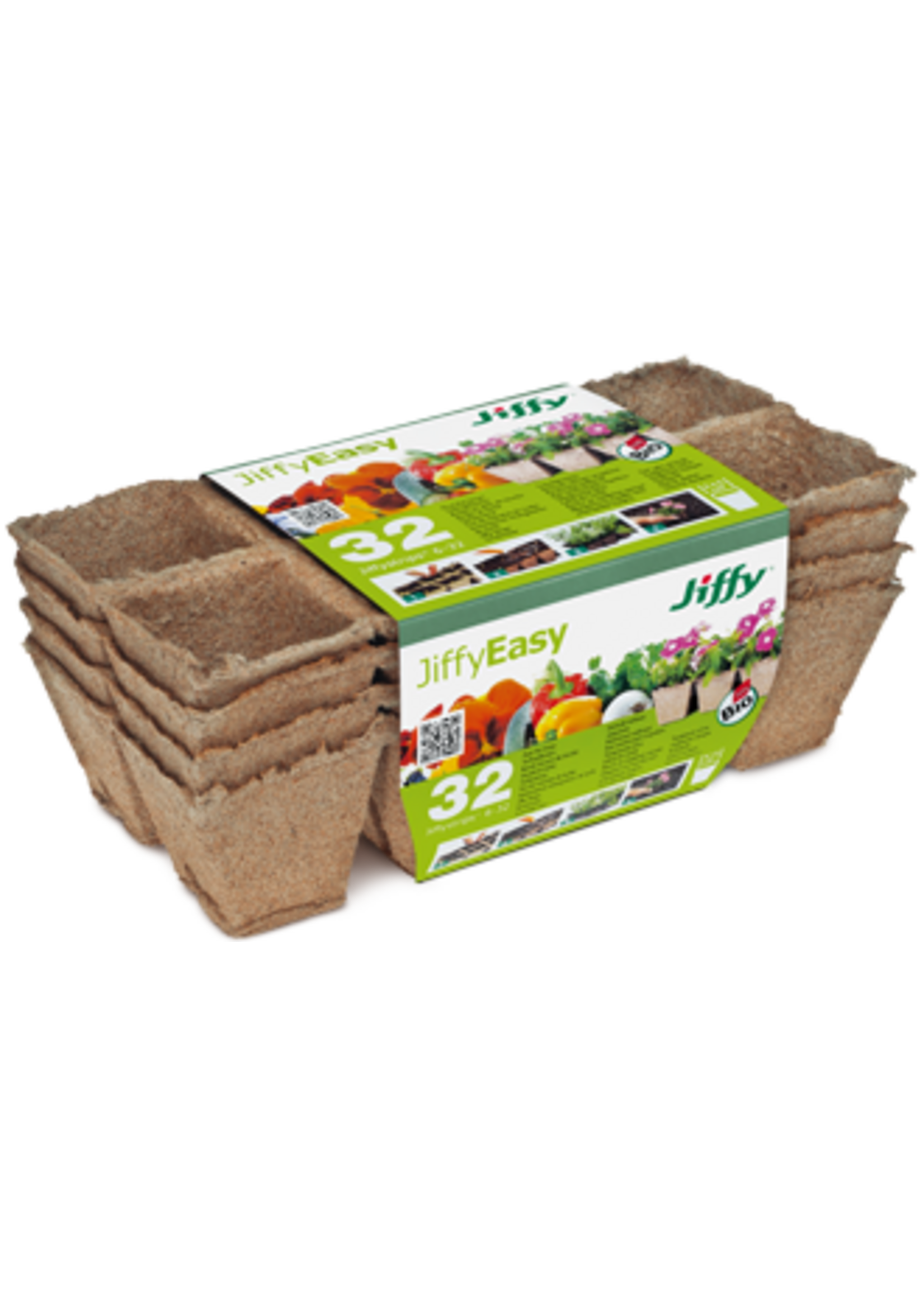 Jiffy Jiffy Biodegradable Seed Starting Peat Strips - 4 Strips (32 Pots)
