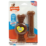 Nylabone NYLABONE PUPPY CHEW RING AND FLAT BONE 2 PACK MEDIUM