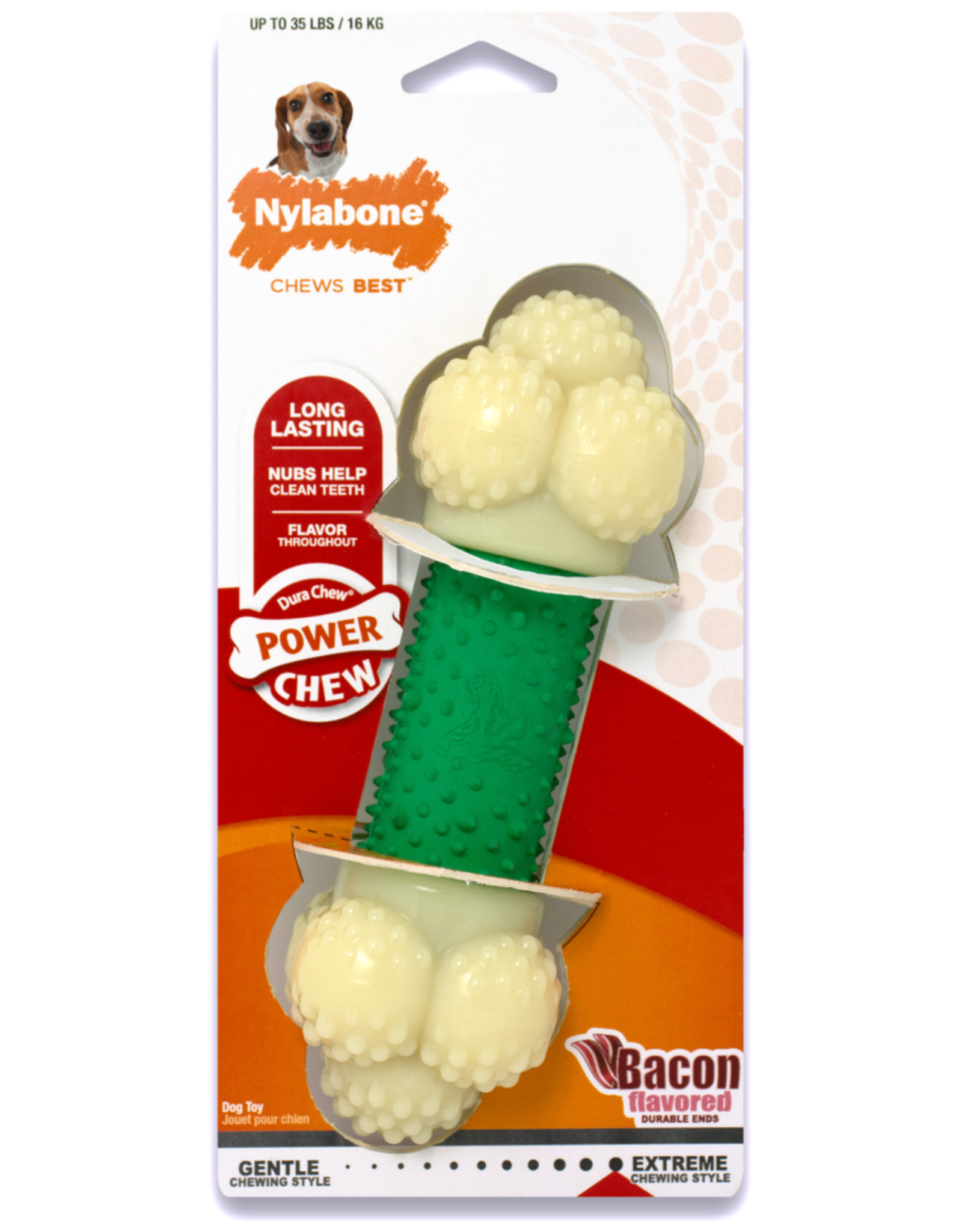 Nylabone NYLABONE DOUBLE ACTION CHEW-WOLF/MEDIUM