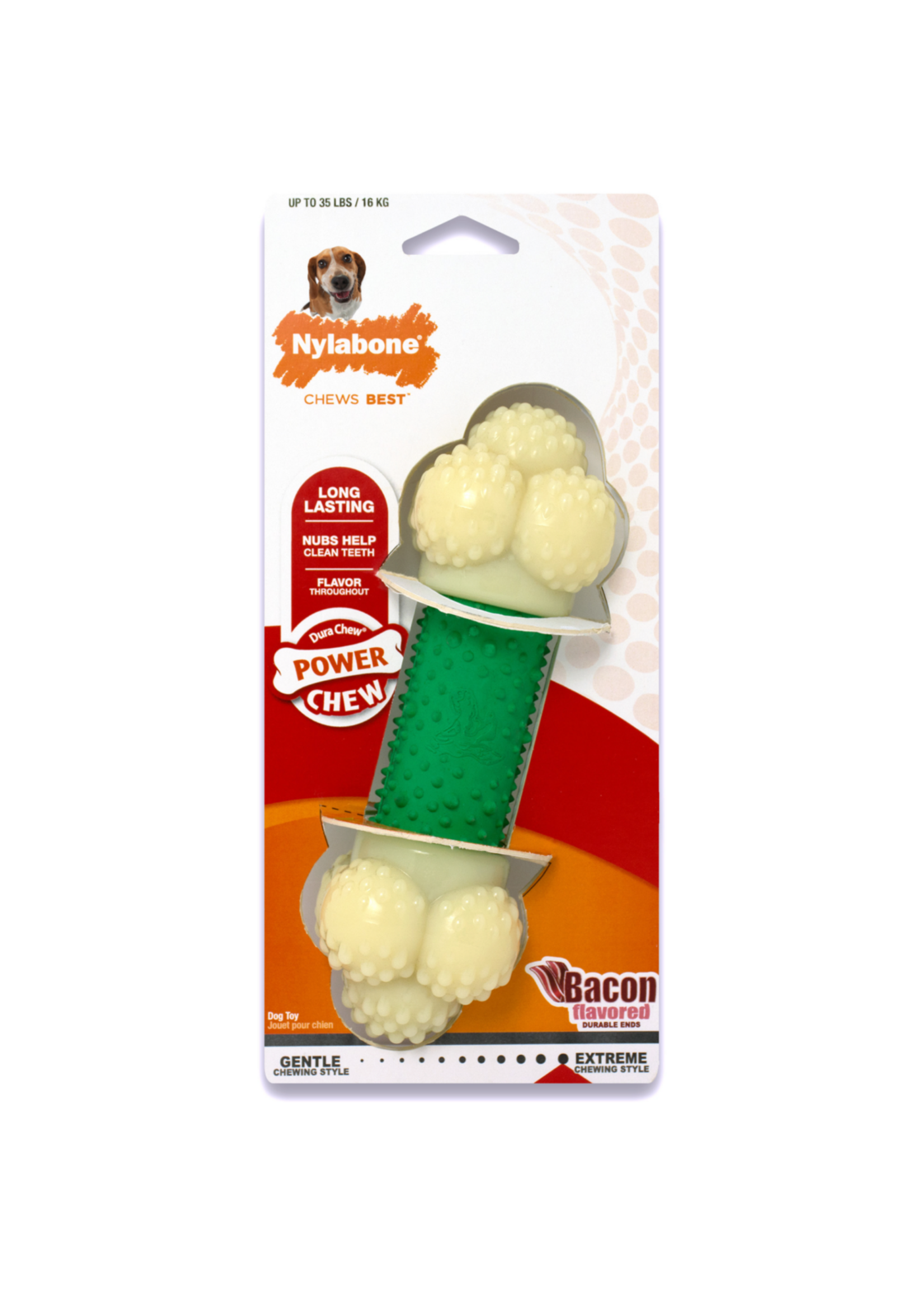 Nylabone NYLABONE DOUBLE ACTION CHEW-WOLF/MEDIUM