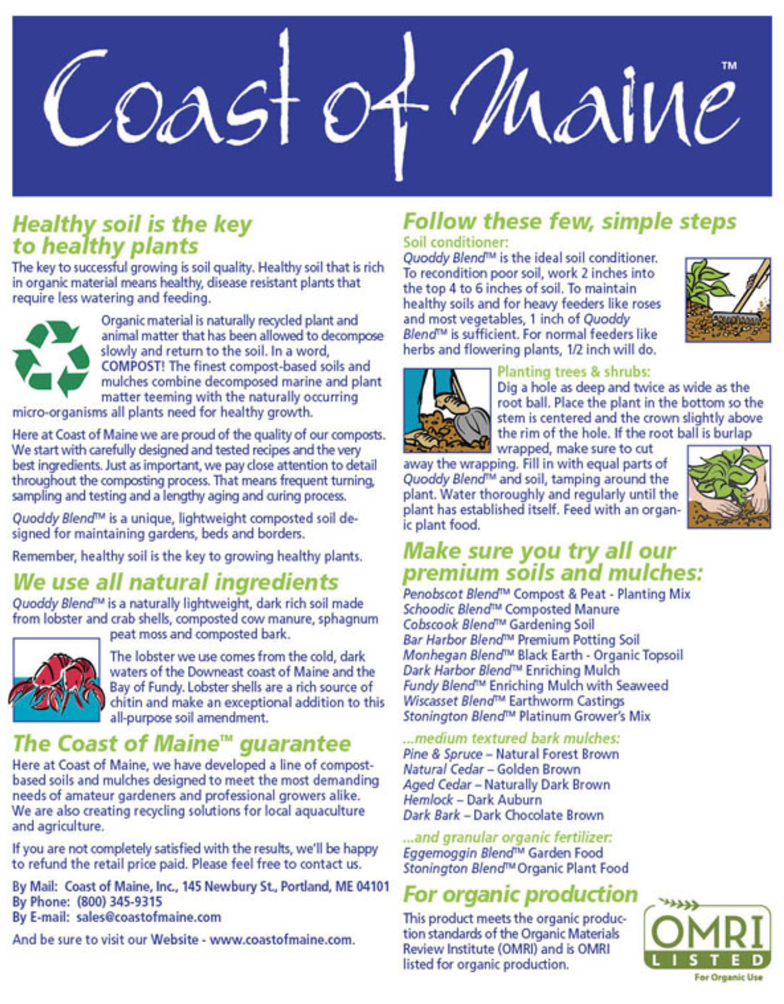 Coast of Maine Coast of Maine Quoddy Blend Lobster Compost Soil - 1 cu ft