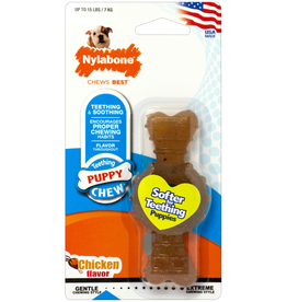 Nylabone NYLABONE PUPPY TEETHING RING BONE CHICKE-PETITE