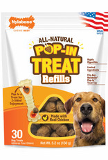 Nylabone Nylabone All-Natural Pop-In Dog Treat Refills Chicken All Sizes (30 Count)