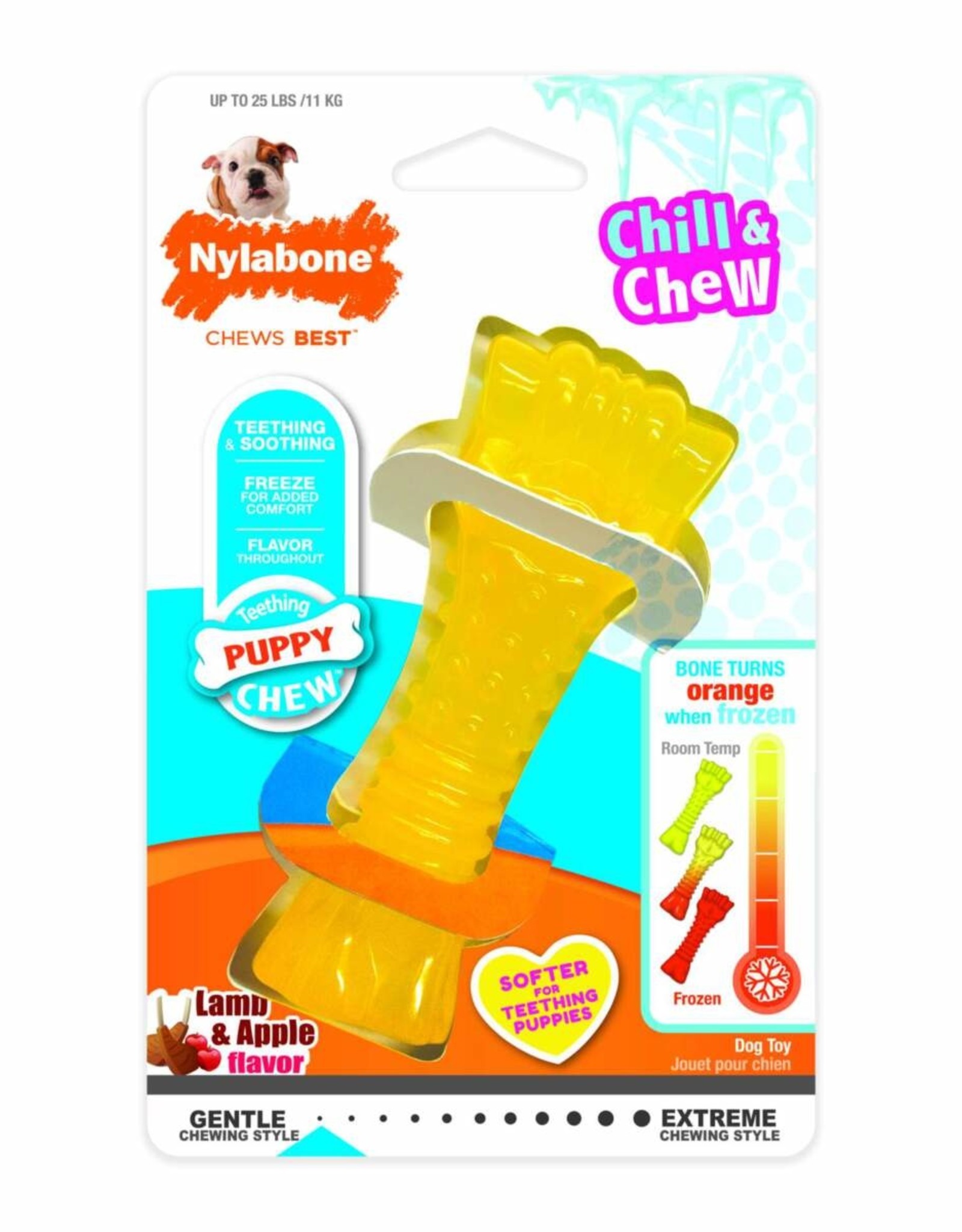 Nylabone Nylabone Puppy Chew Freezer Dog Toy Lamb & Apple Flavor Small
