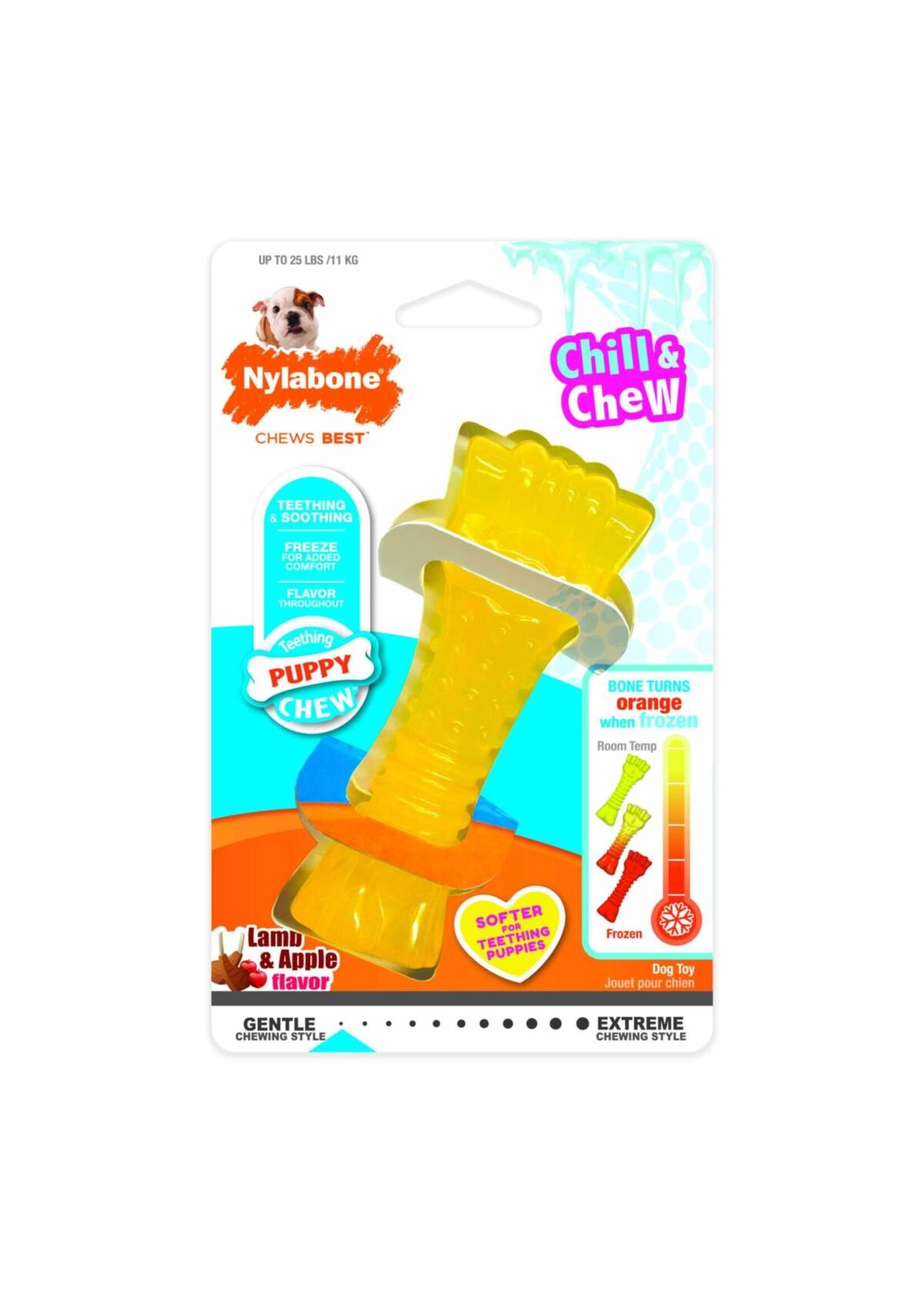 Nylabone Nylabone Puppy Chew Freezer Dog Toy Lamb & Apple Flavor Small