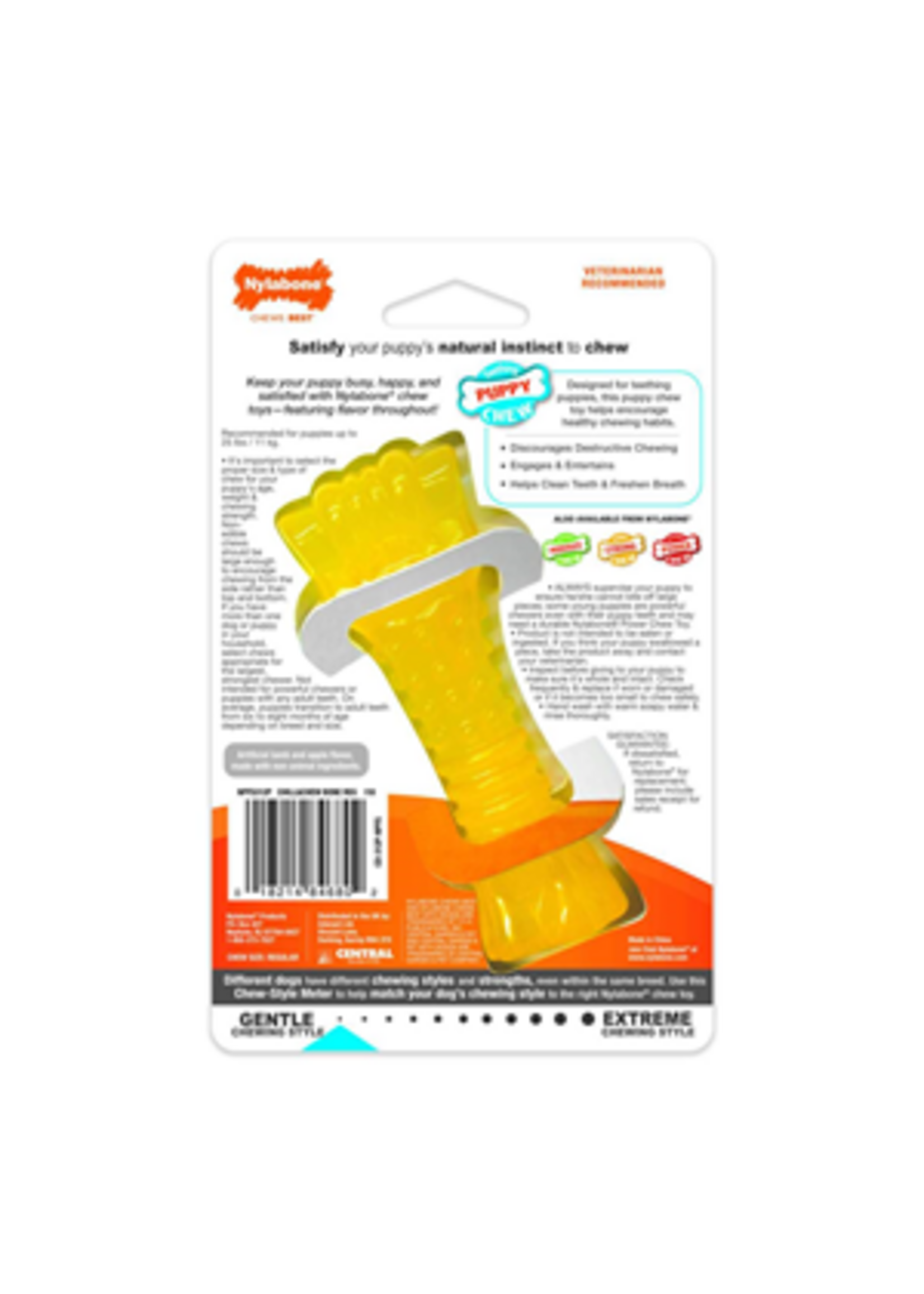 Nylabone Nylabone Puppy Chew Freezer Dog Toy Lamb & Apple Flavor Small