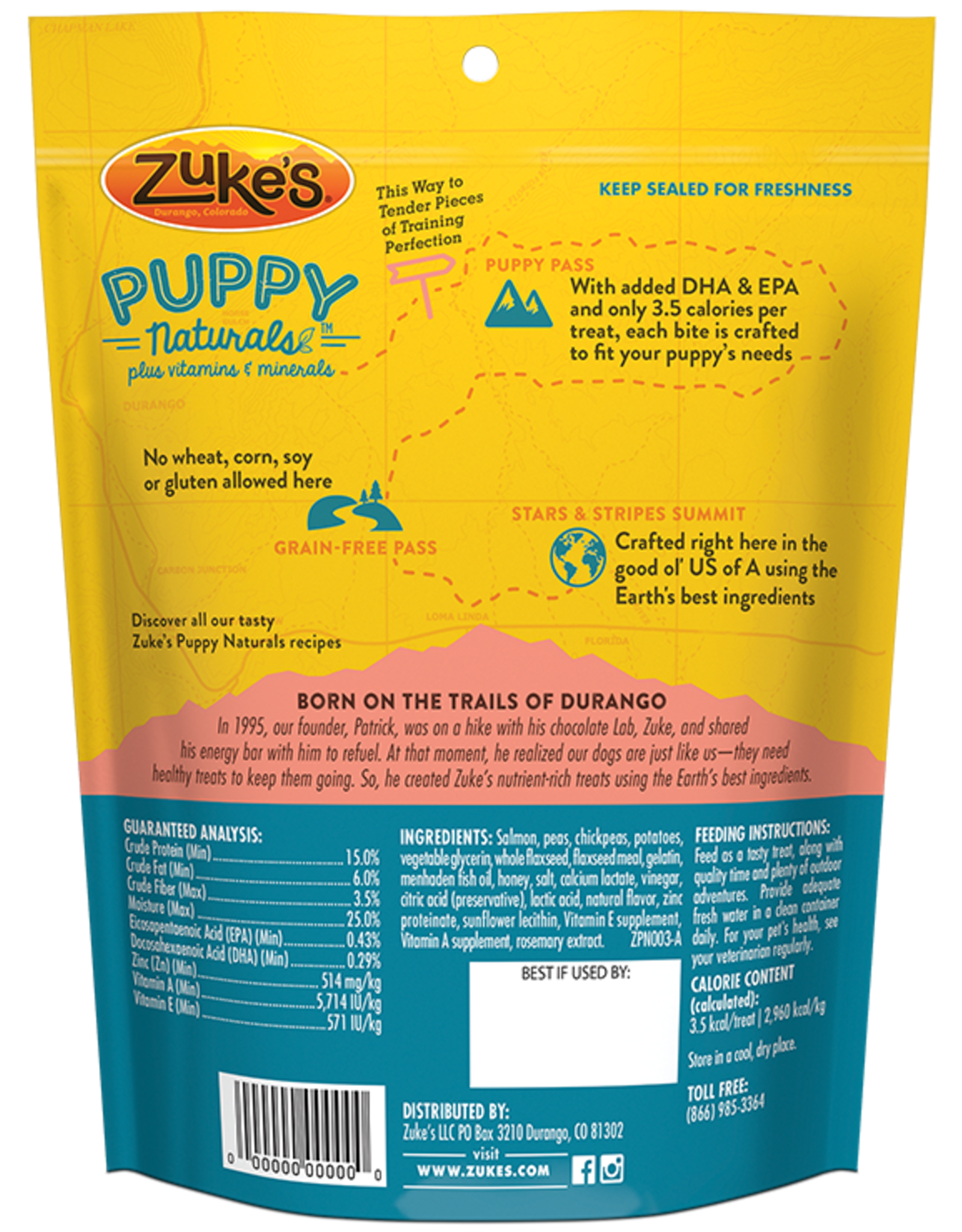 Zuke's ZUKE'S PUPPY NATURALS SALMON & CHICKPEA 5OZ