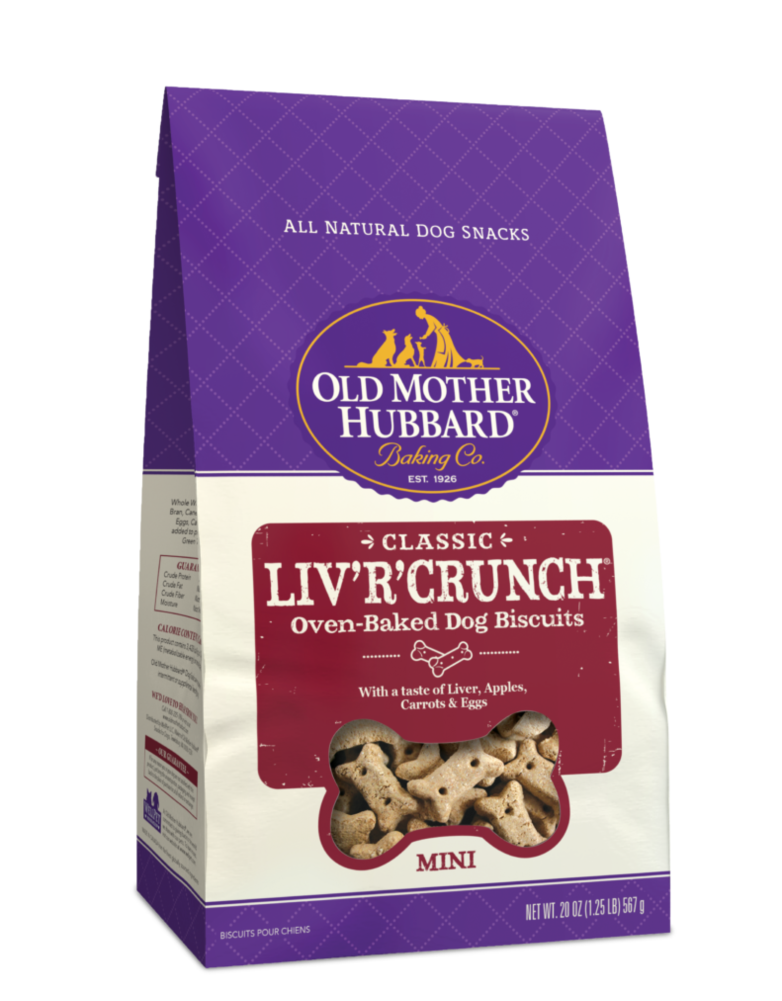 Old Mother Hubbard OLD MOTHER HUBBARD BISCUITS LIV'R'CRUNCH MINI 20OZ