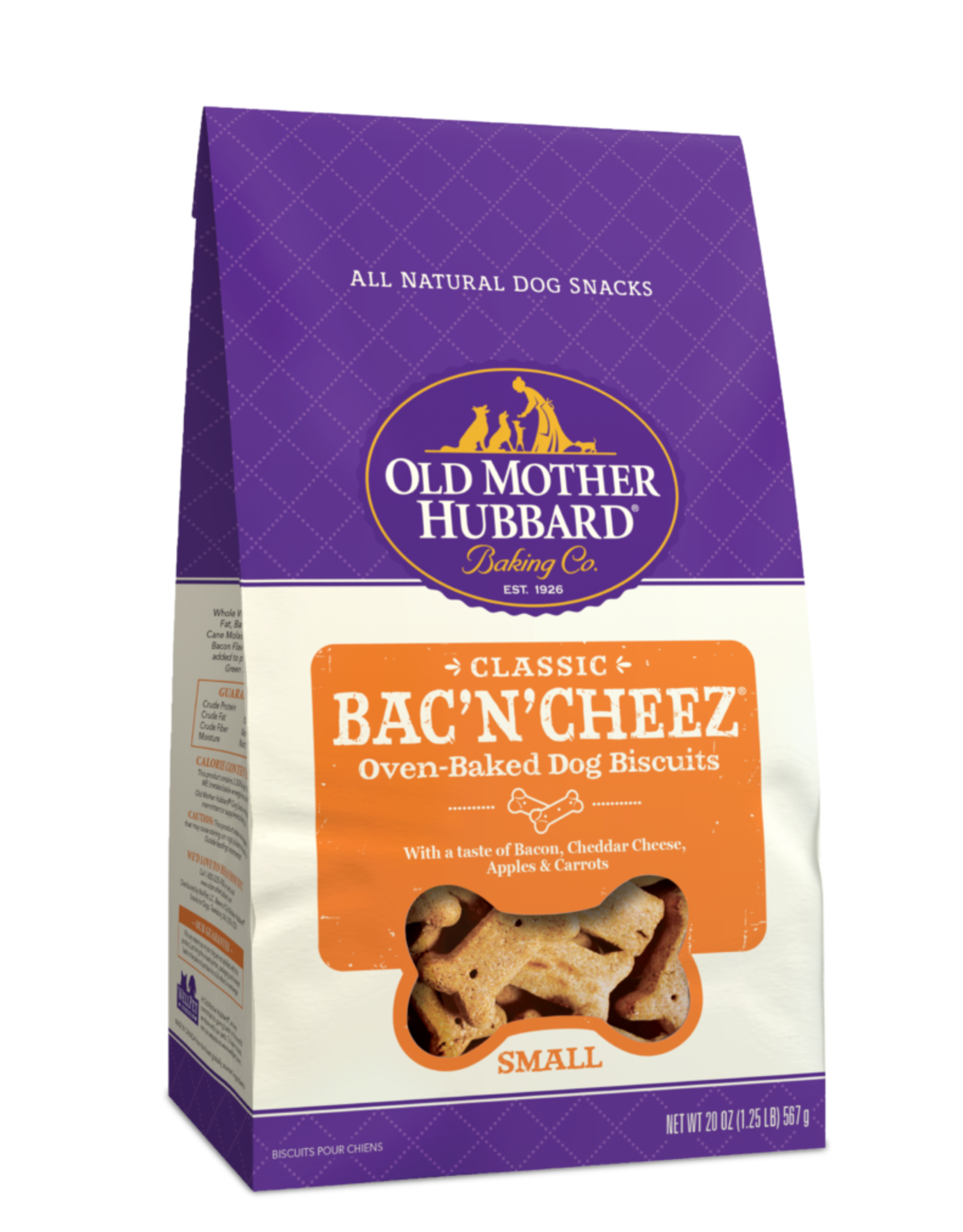 WELLPET LLC OLD MOTHER HUBBARD BISC BAC'N'CHEEZ SMALL 20OZ