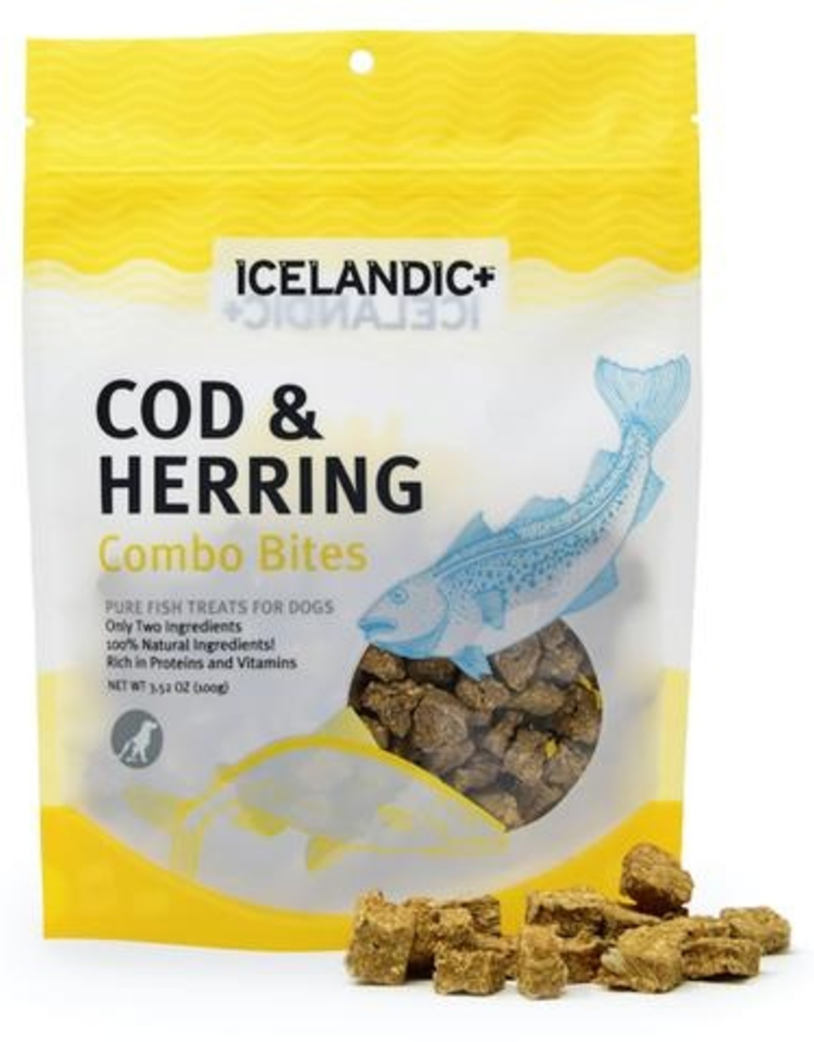 ICELANDIC PLUS ICELANDIC COD & HERRING COMBO BITES 3.52OZ