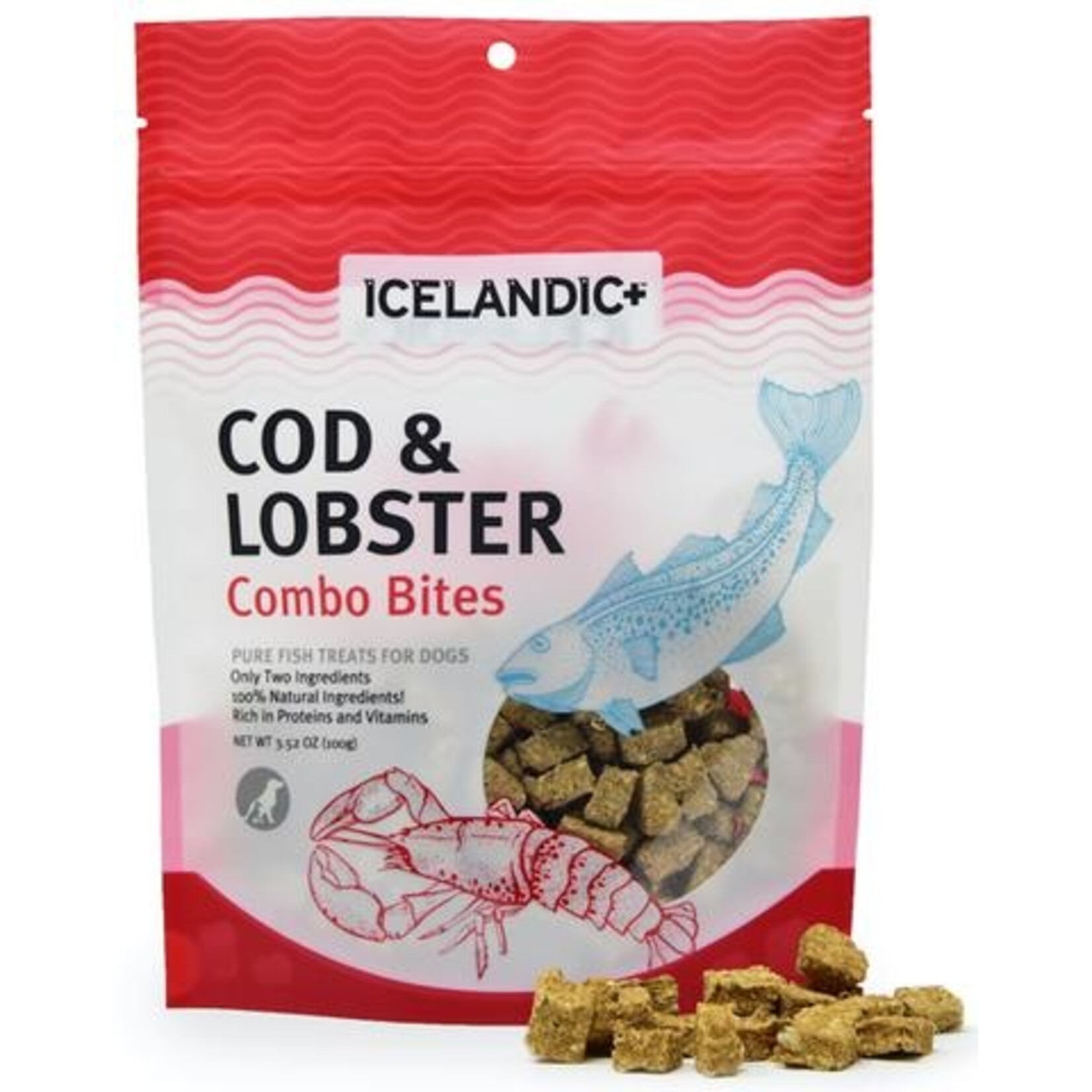 Icelandic+ Icelandic+ Cod & Lobster Combo Bites Dog Treats - 3.0 oz