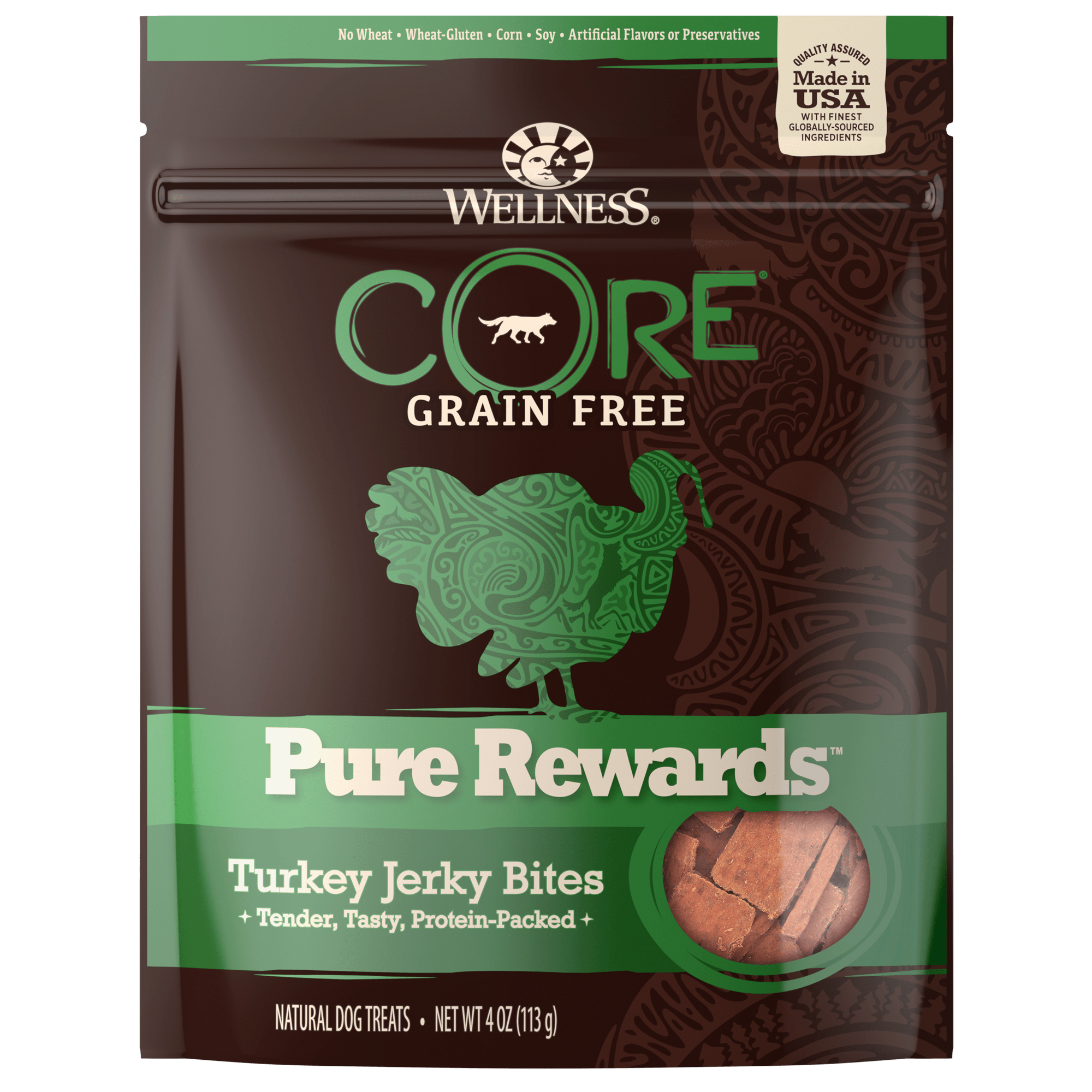 WELLNESS DOG TREATS PURE TURKEY JERKY 4OZ Pickering Valley Feed